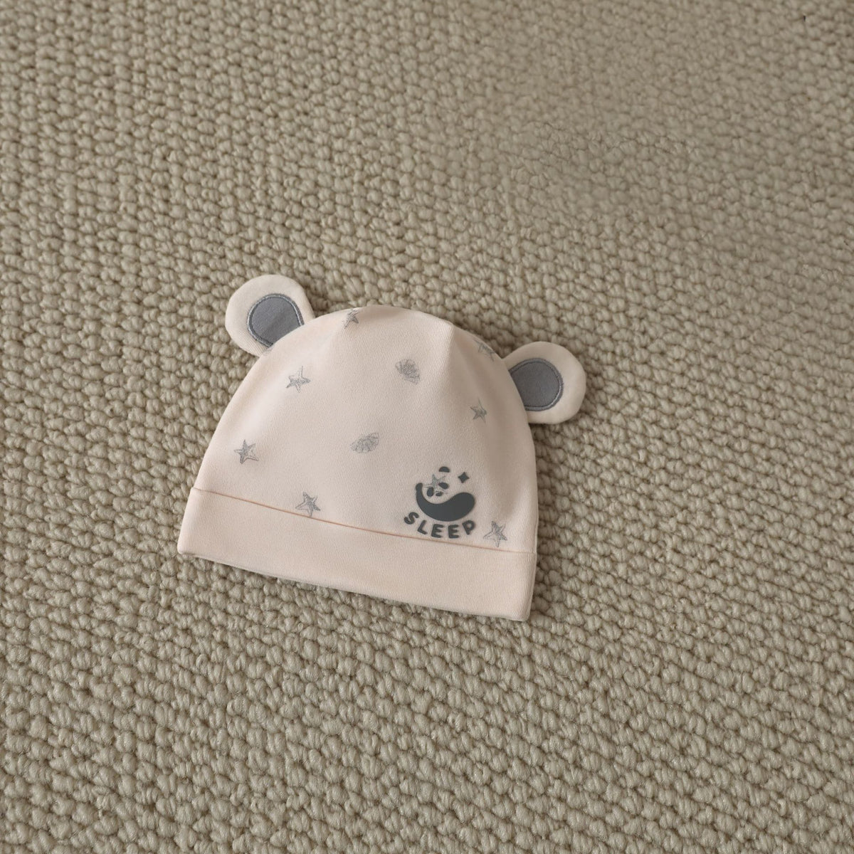 Double Layer Class A Cotton Newborn Baby Cap, Unisex Infant Skull Hat for Spring Autumn