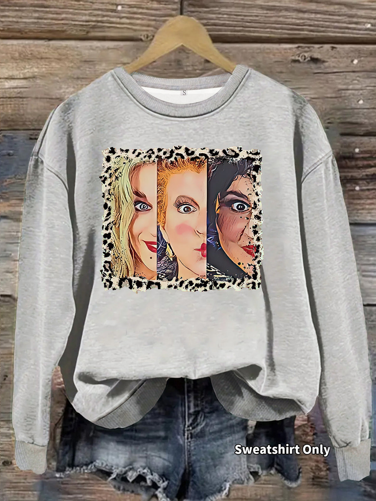 Round neck fleece hoodie