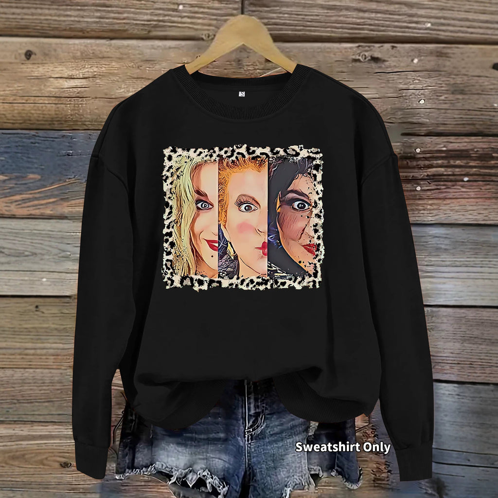 Round neck fleece hoodie
