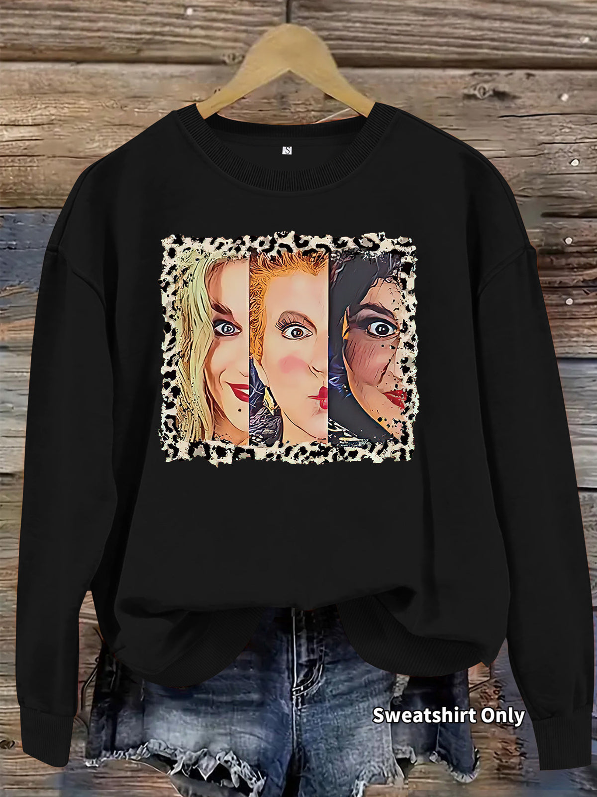 Round neck fleece hoodie