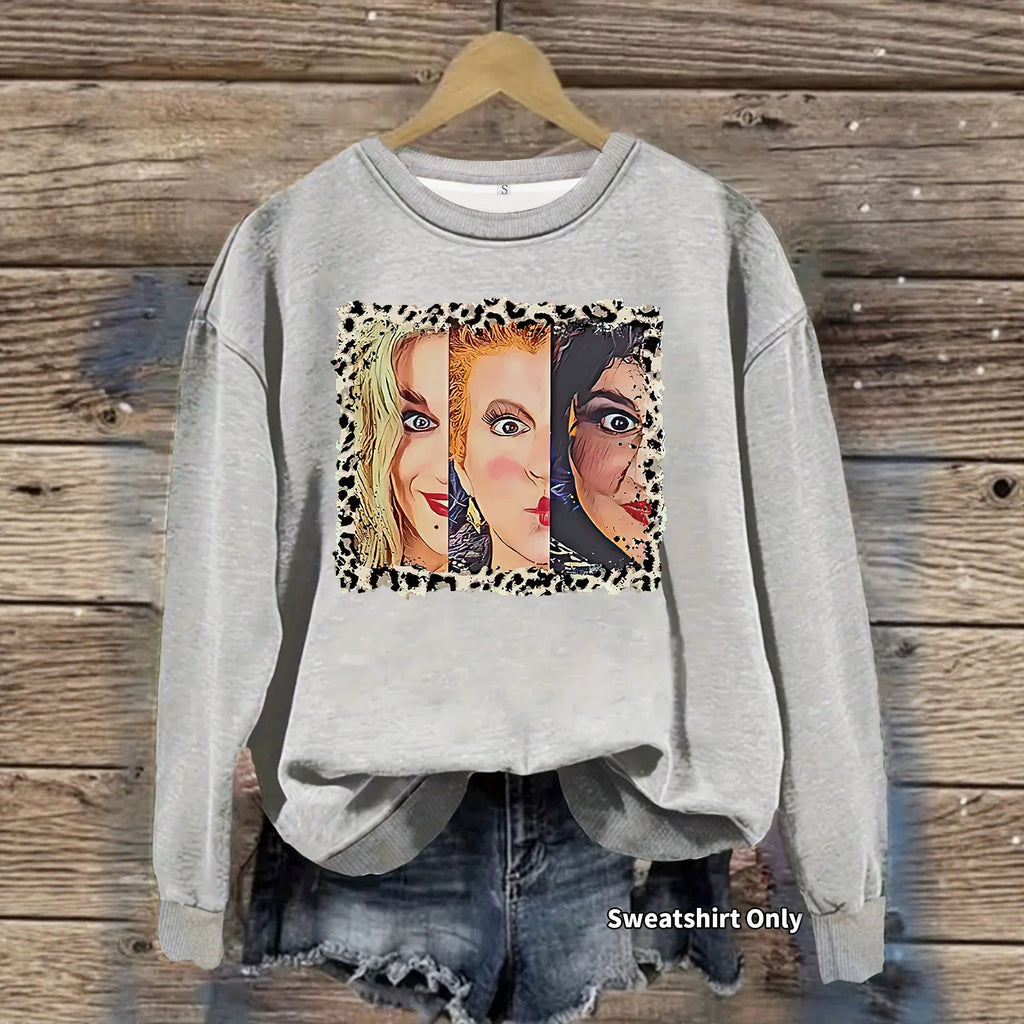 Round neck fleece hoodie