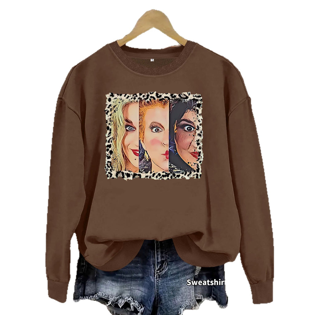 Round neck fleece hoodie