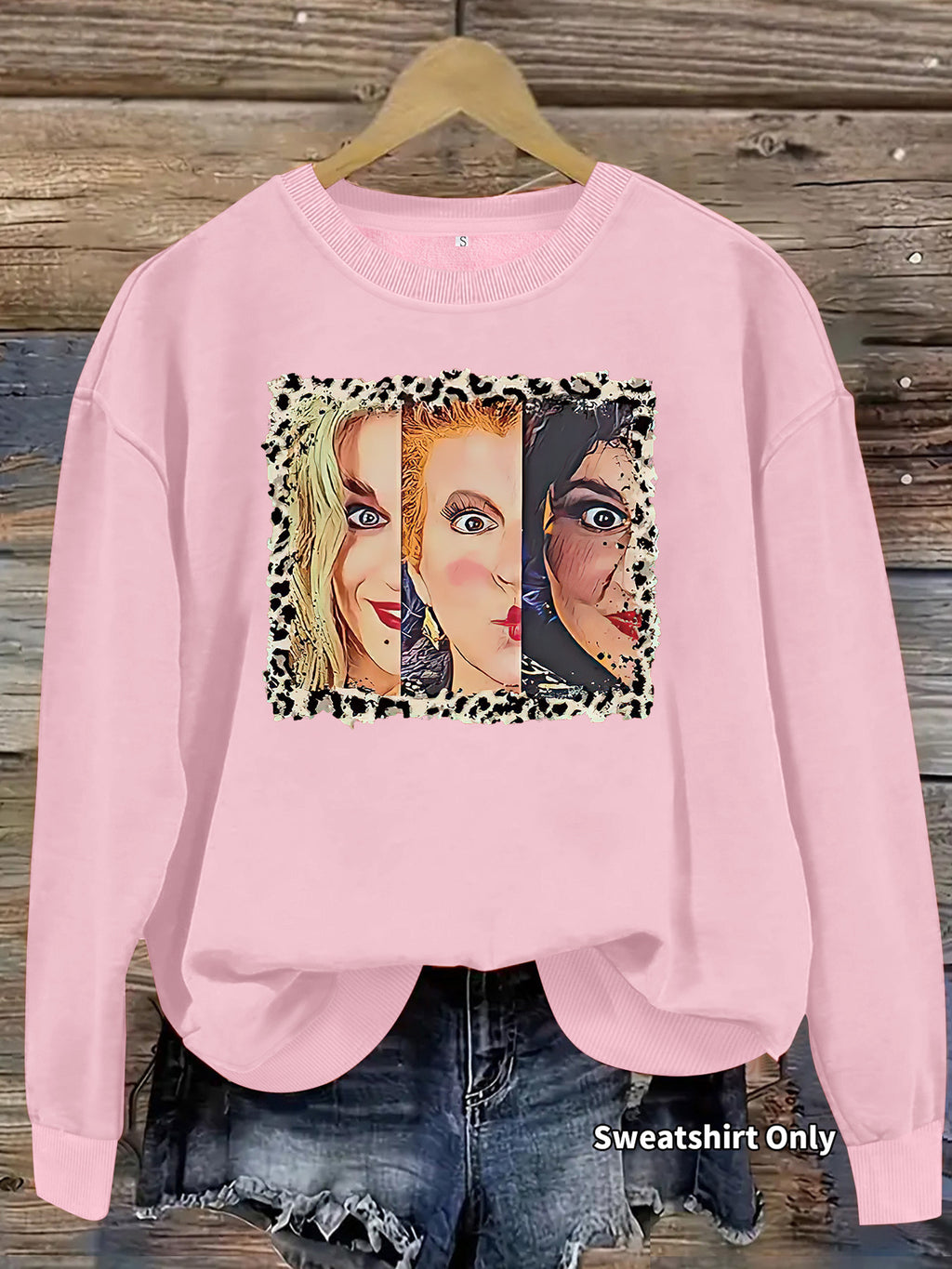 Round neck fleece hoodie