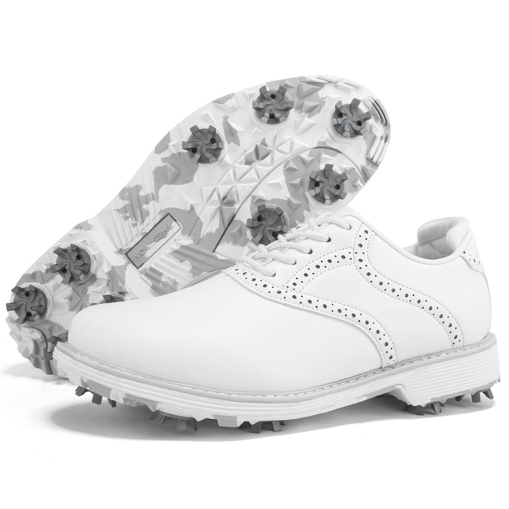 Women's Casual Business Brogue Leather Golf Shoes