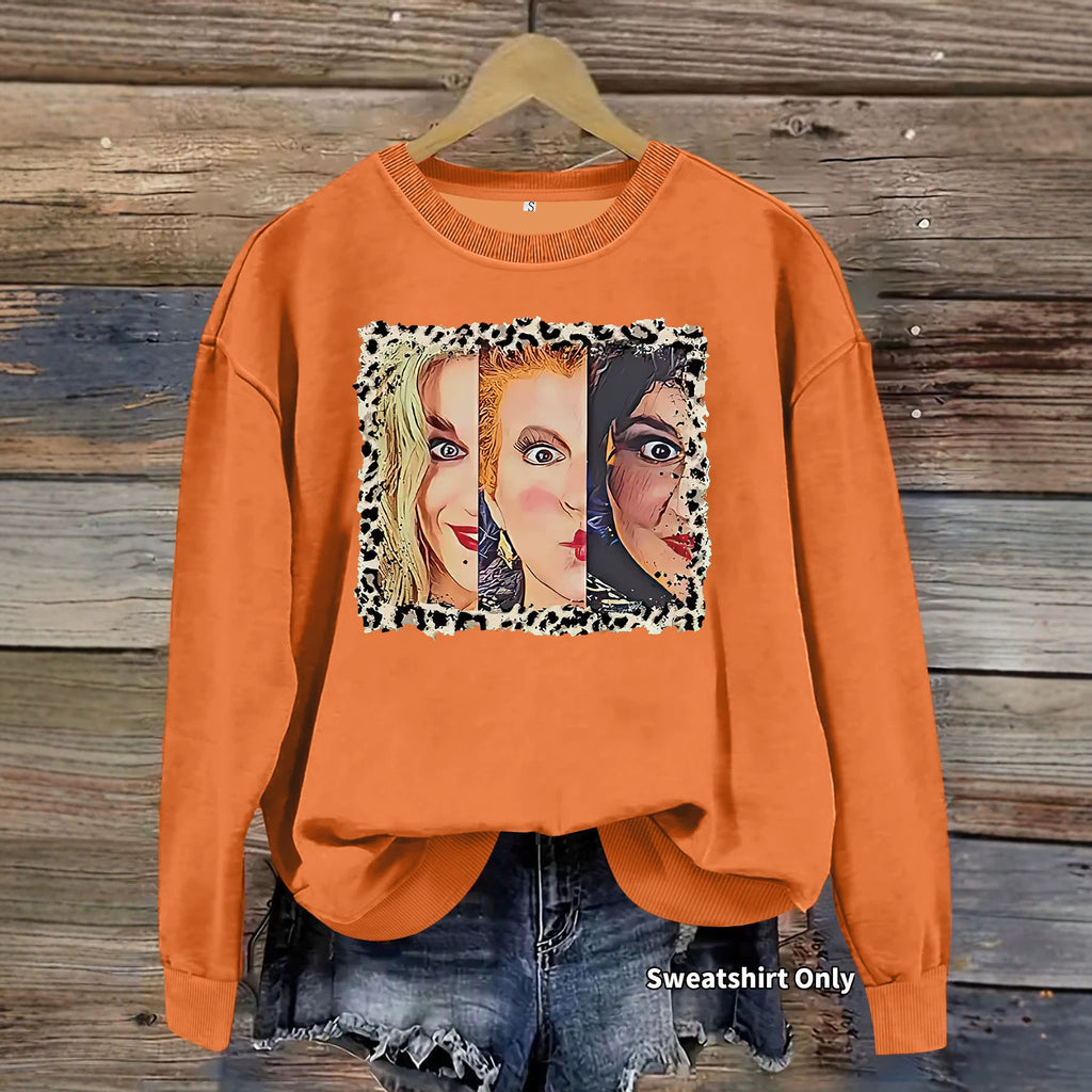 Round neck fleece hoodie