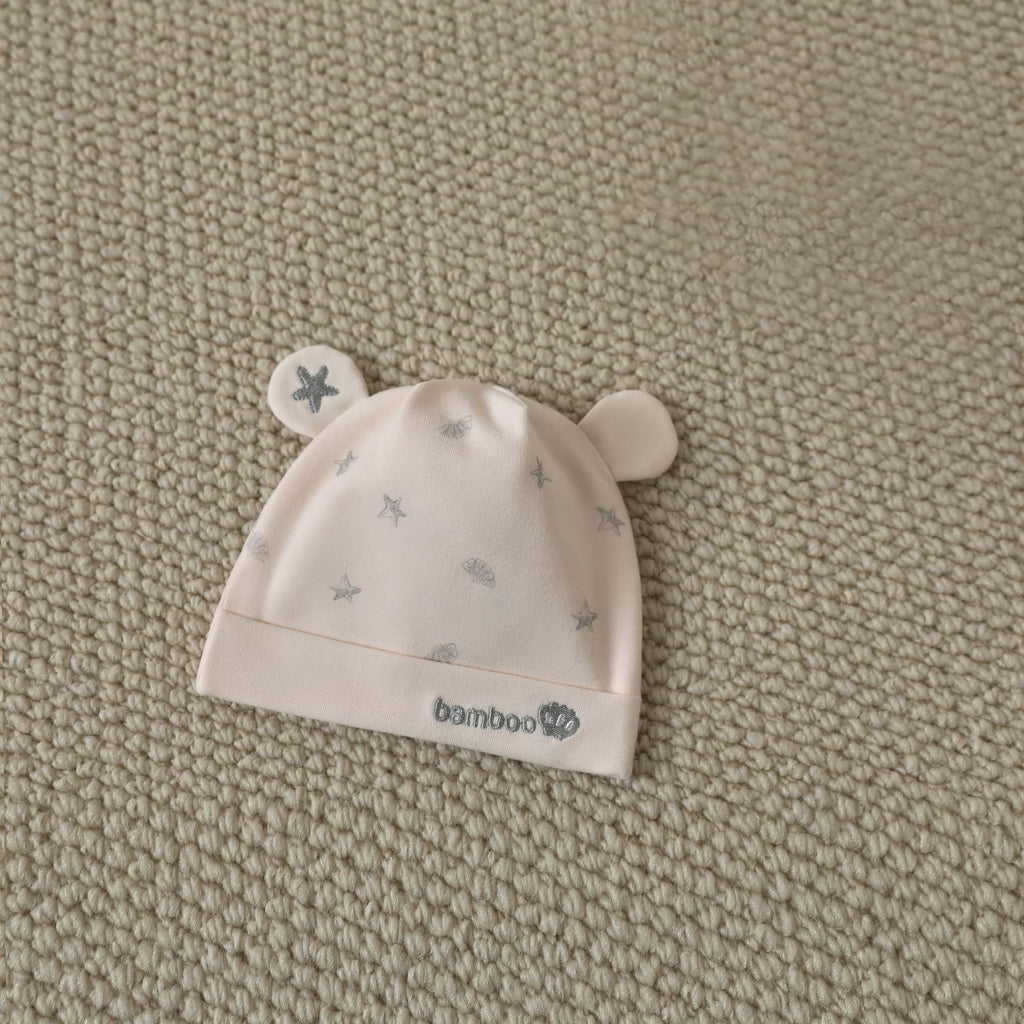 Double Layer Class A Cotton Newborn Baby Cap, Unisex Infant Skull Hat for Spring Autumn