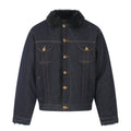 Men's Punk Workwear Raw Denim Cotton-Padded Lapel Collar Loose Fit Jacket