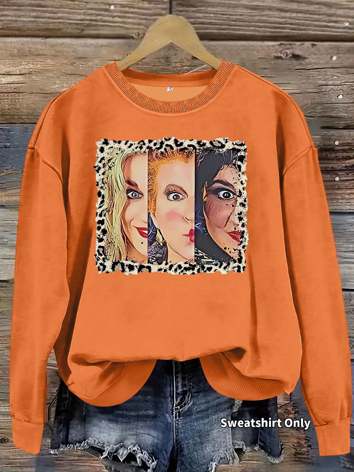 Round neck fleece hoodie