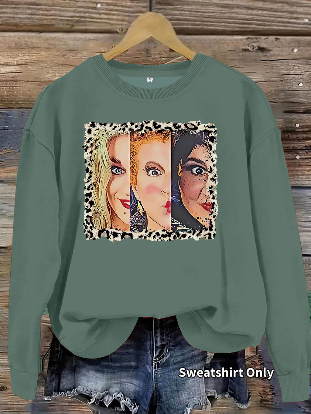 Round neck fleece hoodie