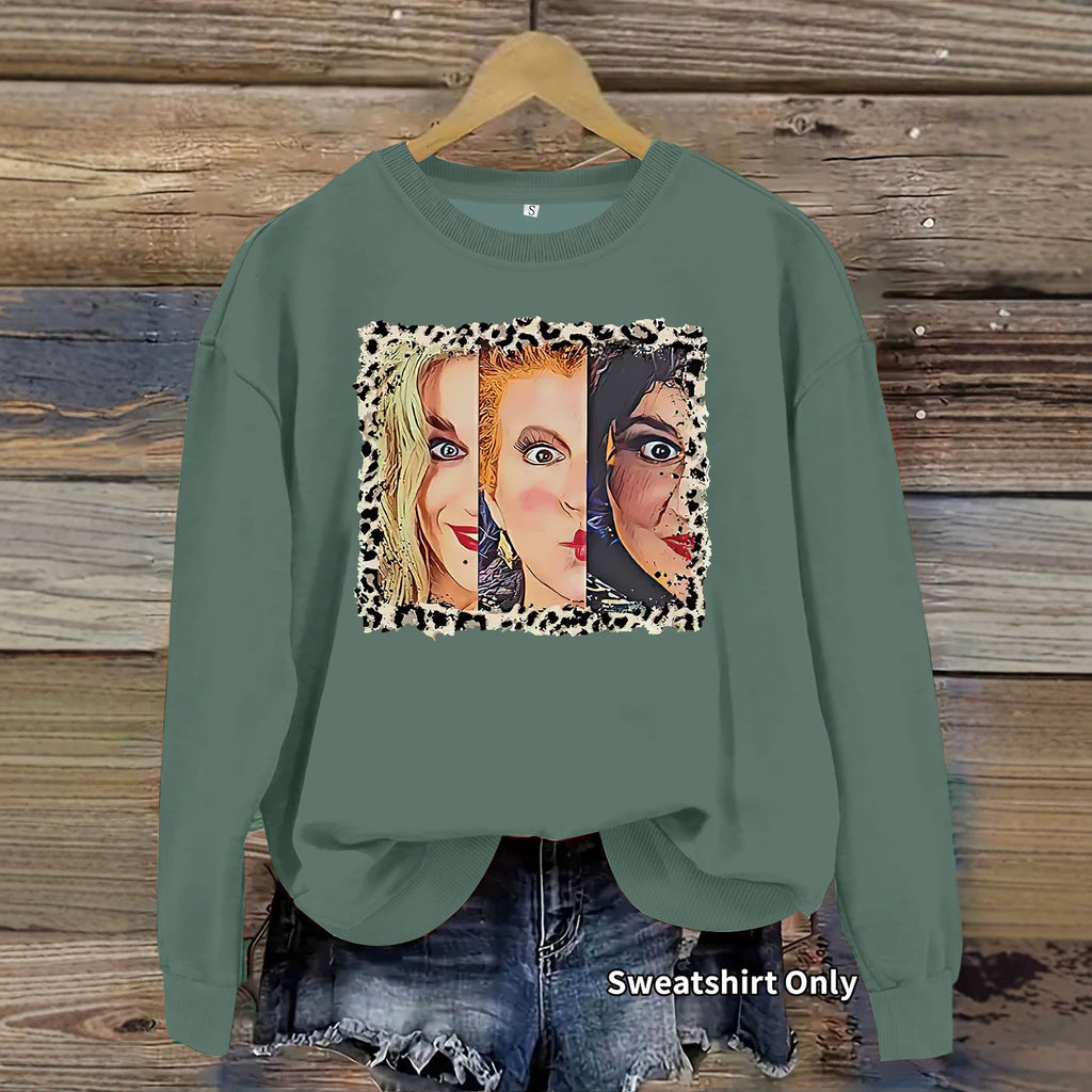 Round neck fleece hoodie