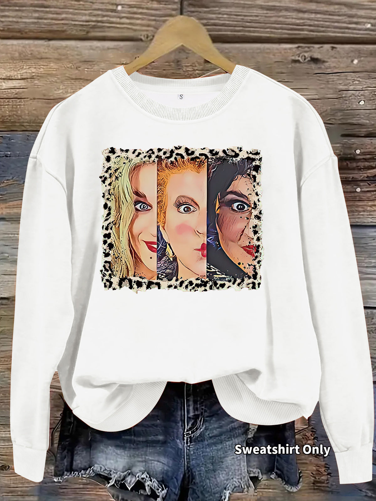 Round neck fleece hoodie