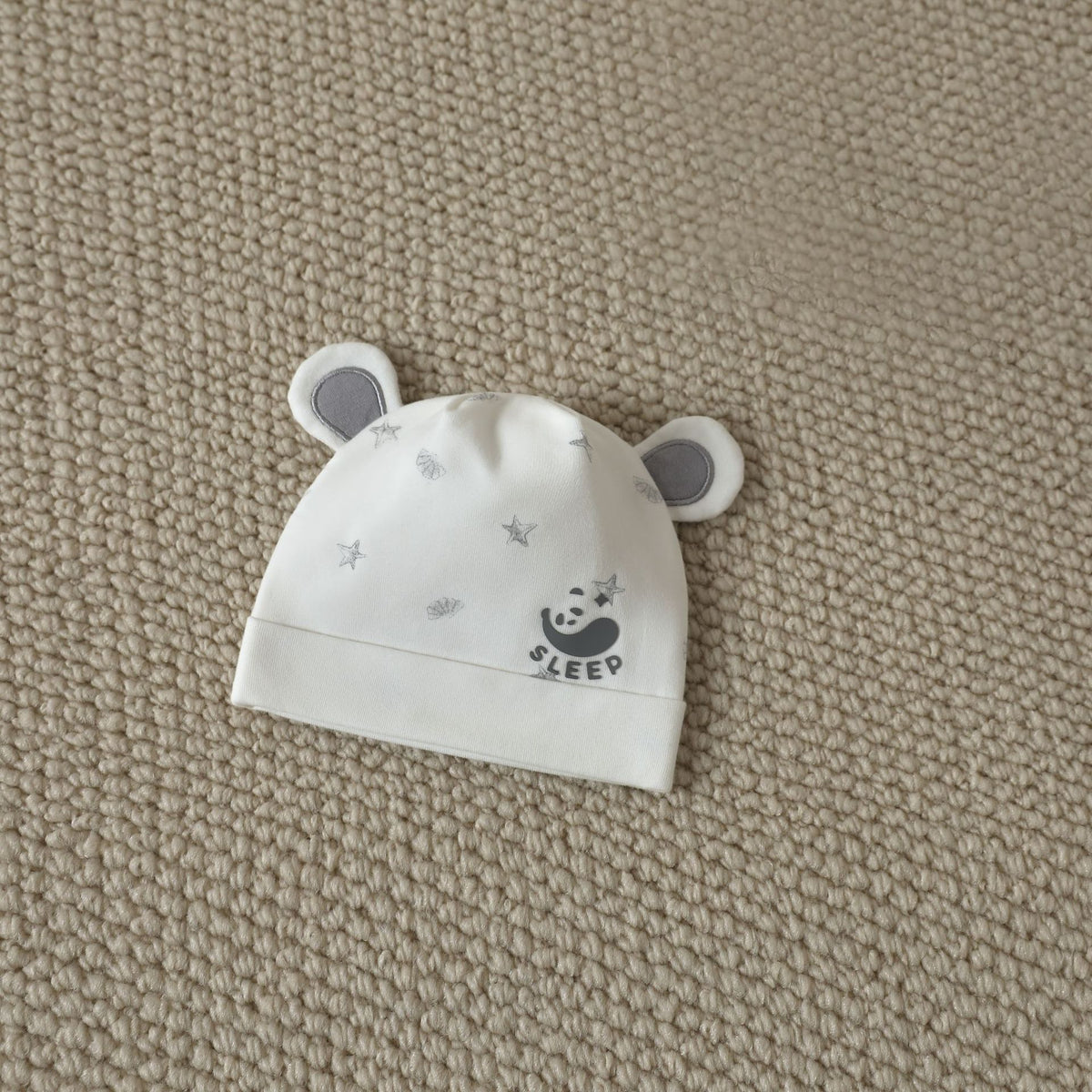 Double Layer Class A Cotton Newborn Baby Cap, Unisex Infant Skull Hat for Spring Autumn