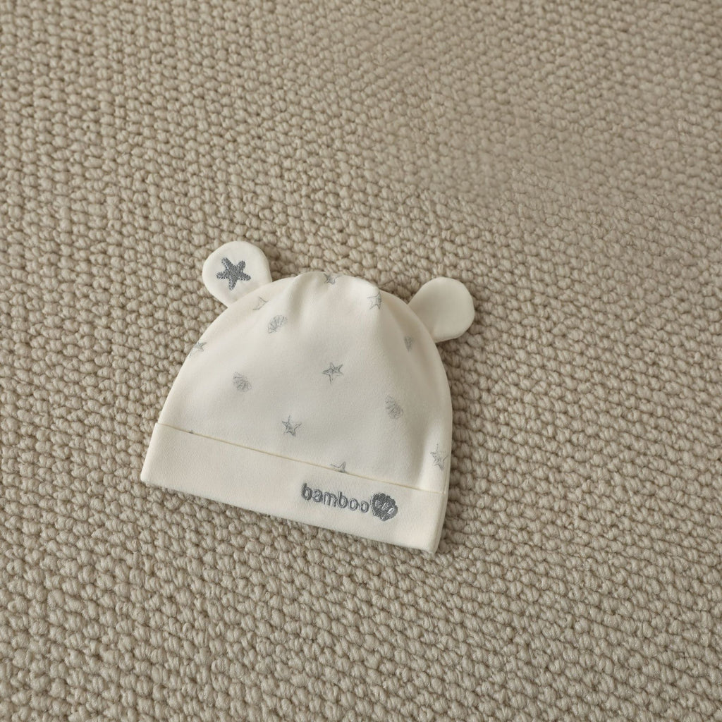 Double Layer Class A Cotton Newborn Baby Cap, Unisex Infant Skull Hat for Spring Autumn